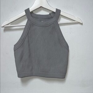 Aerie real good gray Ribbed Tank Top double lined size Medium